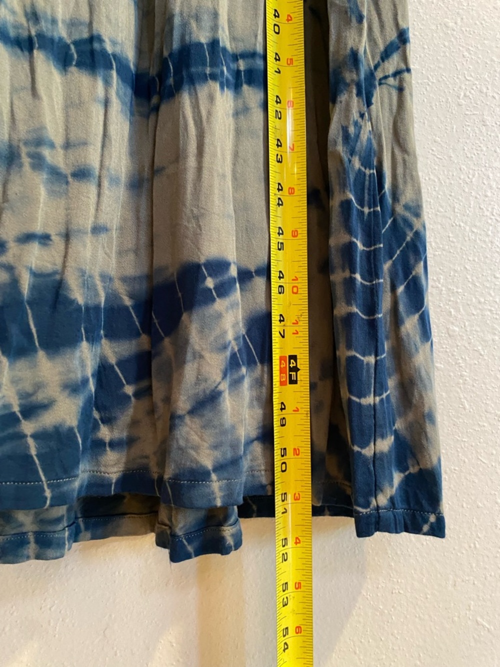 Dolan Left Coast Anthropologie Tie Dye Maxi Dress M Gray Blue Boho Long Sleeve - Picture 6 of 14